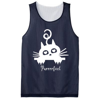 Purrrfect Cute Cat Mesh Reversible Basketball Jersey Tank