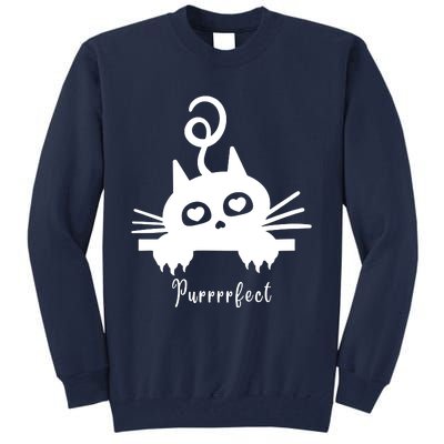 Purrrfect Cute Cat Tall Sweatshirt