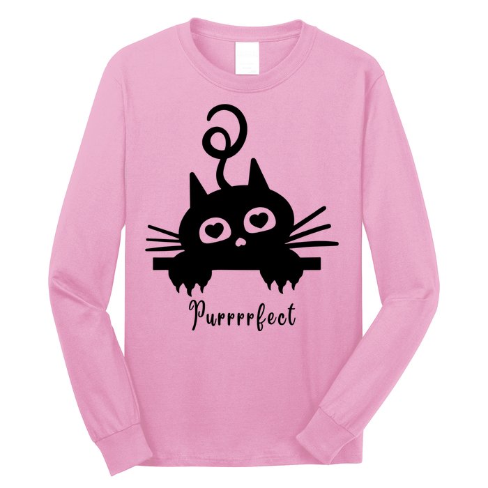 Purrrfect Cute Cat Long Sleeve Shirt