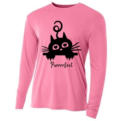 Purrrfect Cute Cat Cooling Performance Long Sleeve Crew