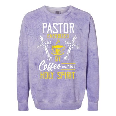 Pastor Coffee Cool Colorblast Crewneck Sweatshirt