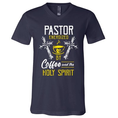 Pastor Coffee Cool V-Neck T-Shirt