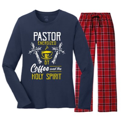 Pastor Coffee Cool Women's Long Sleeve Flannel Pajama Set 