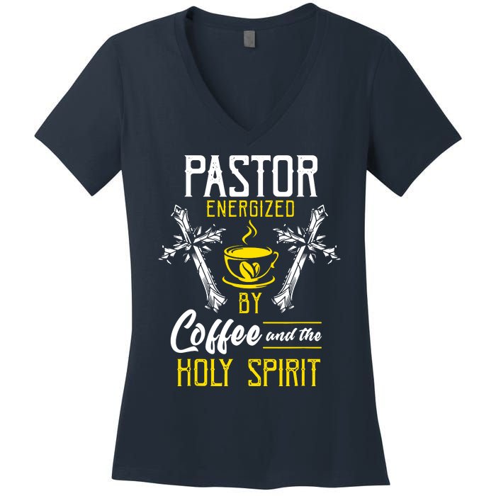 Pastor Coffee Cool Women's V-Neck T-Shirt