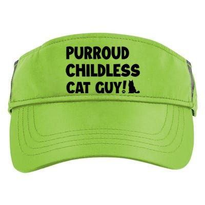 Purroud Childless Cat Guy Funny Voting For President 2024 Adult Drive Performance Visor