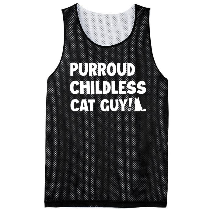 Purroud Childless Cat Guy Funny Voting For President 2024 Mesh Reversible Basketball Jersey Tank