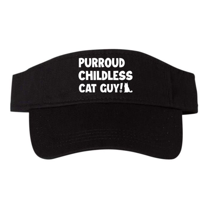 Purroud Childless Cat Guy Funny Voting For President 2024 Valucap Bio-Washed Visor