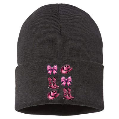 Pinkk Coquette Cowgirl Sustainable Knit Beanie