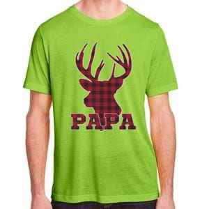 Papa Christmas Clothing Red Plaid Deer Meaningful Gift Gift Adult ChromaSoft Performance T-Shirt