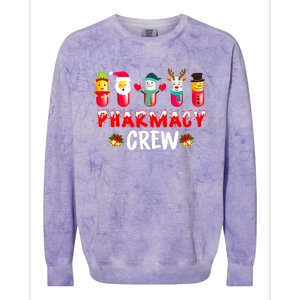 Pharmacy Crew Christmas Funny Pharmacist Christmas Great Gift Colorblast Crewneck Sweatshirt