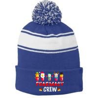 Pharmacy Crew Christmas Funny Pharmacist Christmas Great Gift Stripe Pom Pom Beanie