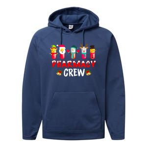 Pharmacy Crew Christmas Funny Pharmacist Christmas Great Gift Performance Fleece Hoodie