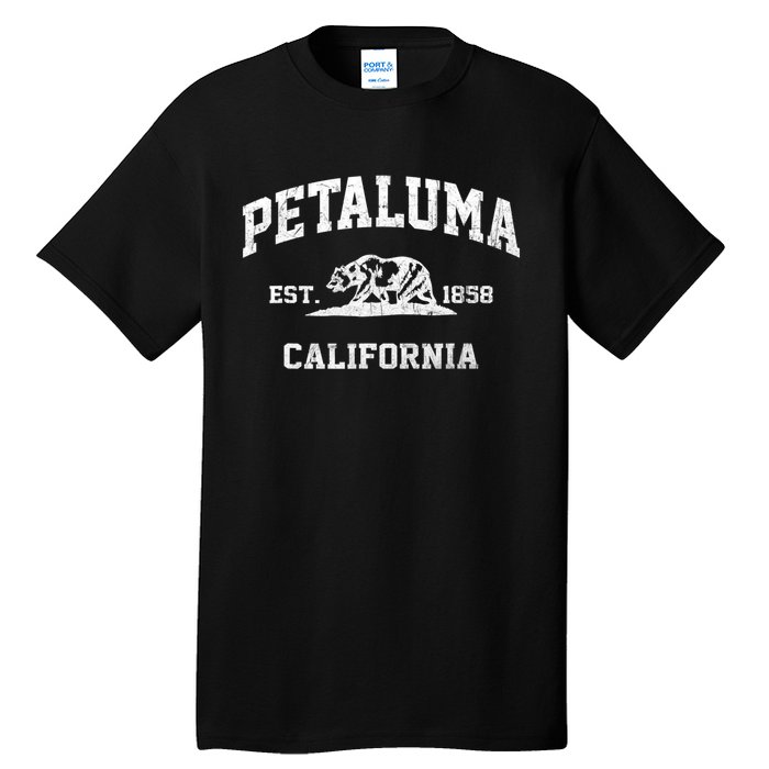 Petaluma California CA Vintage State Athletic Style Tall T-Shirt