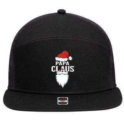 Papa Claus Christmas Lights Pajama Family Matching 7 Panel Mesh Trucker Snapback Hat