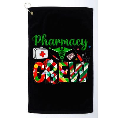 Pharmacy Crew Christmas Nurse Life With Santa Hat Pajamas Gift Platinum Collection Golf Towel