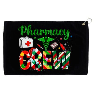 Pharmacy Crew Christmas Nurse Life With Santa Hat Pajamas Gift Grommeted Golf Towel