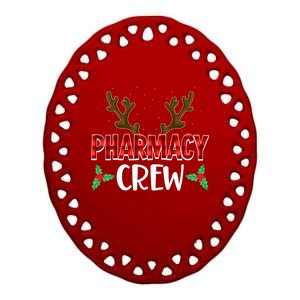 Pharmacy Crew Christmas Pharm Nurse Pharmacist Tech Squad Gift Ceramic Oval Ornament