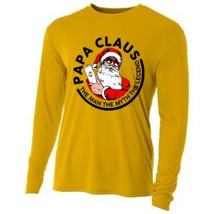 Papa Claus Christmas The The Myth The Legend Great Gift Cooling Performance Long Sleeve Crew