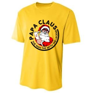 Papa Claus Christmas The The Myth The Legend Great Gift Performance Sprint T-Shirt