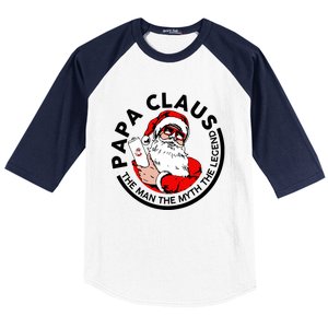 Papa Claus Christmas The The Myth The Legend Great Gift Baseball Sleeve Shirt