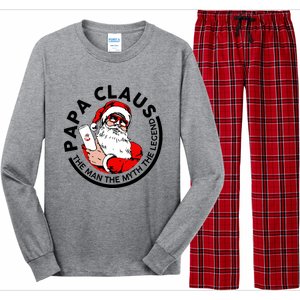 Papa Claus Christmas The The Myth The Legend Great Gift Long Sleeve Pajama Set