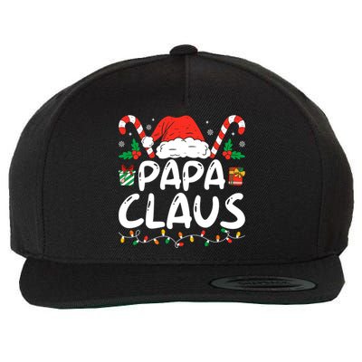 Papa Claus Christmas Lights Matching Family Pajama Gift Wool Snapback Cap