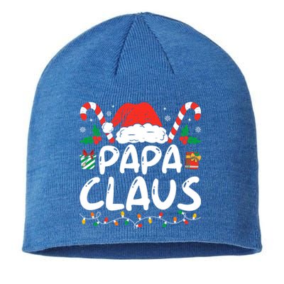 Papa Claus Christmas Lights Matching Family Pajama Gift Sustainable Beanie