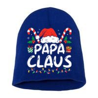 Papa Claus Christmas Lights Matching Family Pajama Gift Short Acrylic Beanie