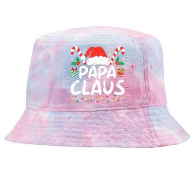 Papa Claus Christmas Lights Matching Family Pajama Gift Tie-Dyed Bucket Hat