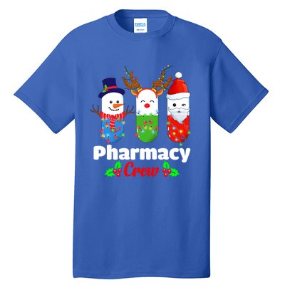 Pharmacy Crew Christmas Pills Snow Reindeer Santa Claus Gift Tall T-Shirt