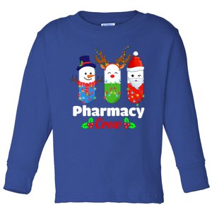 Pharmacy Crew Christmas Pills Snow Reindeer Santa Claus Gift Toddler Long Sleeve Shirt