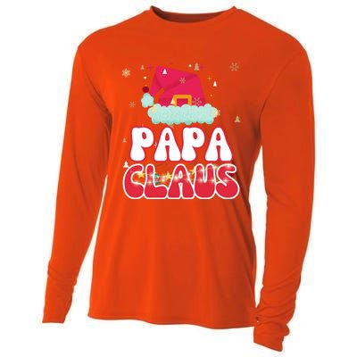 Papa Claus Christmas Lights Pajama Family Matching Gift Cooling Performance Long Sleeve Crew