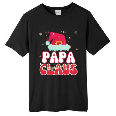 Papa Claus Christmas Lights Pajama Family Matching Gift Tall Fusion ChromaSoft Performance T-Shirt