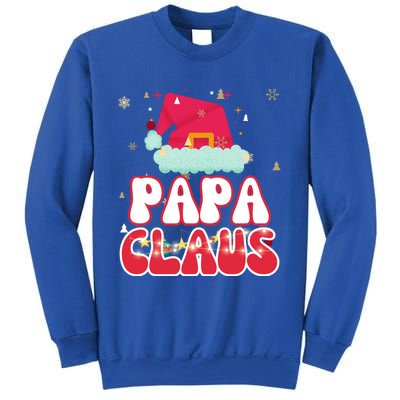 Papa Claus Christmas Lights Pajama Family Matching Gift Sweatshirt