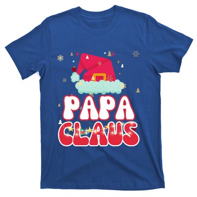 Papa Claus Christmas Lights Pajama Family Matching Gift T-Shirt