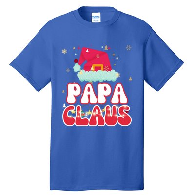 Papa Claus Christmas Lights Pajama Family Matching Gift Tall T-Shirt