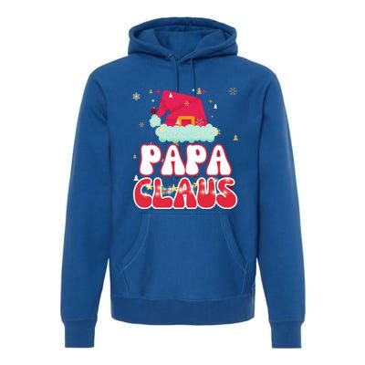 Papa Claus Christmas Lights Pajama Family Matching Gift Premium Hoodie