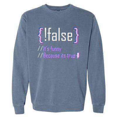 Programming Code Computer Science Web Software Developer Gift Garment-Dyed Sweatshirt