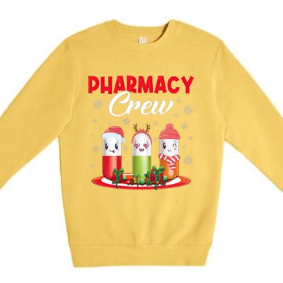 Pharmacy Crew Christmas Pills Snow Reindeer Santa Claus Meaningful Gift Premium Crewneck Sweatshirt