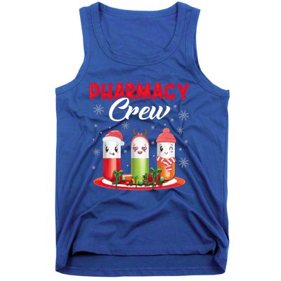 Pharmacy Crew Christmas Pills Snow Reindeer Santa Claus Meaningful Gift Tank Top