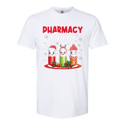 Pharmacy Crew Christmas Pills Snow Reindeer Santa Claus Meaningful Gift Softstyle CVC T-Shirt