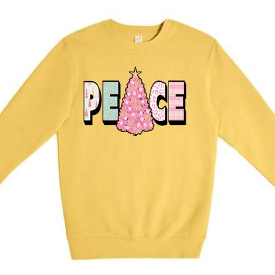 Peace Christmas Cute Holiday Gift Premium Crewneck Sweatshirt