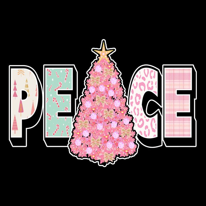 Peace Christmas Cute Holiday Gift Ladies Essential Flowy Tank