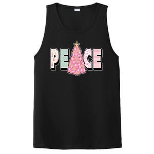 Peace Christmas Cute Holiday Gift PosiCharge Competitor Tank