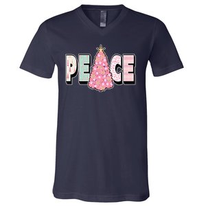 Peace Christmas Cute Holiday Gift V-Neck T-Shirt