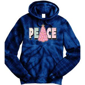 Peace Christmas Cute Holiday Gift Tie Dye Hoodie