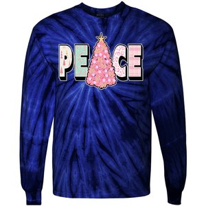 Peace Christmas Cute Holiday Gift Tie-Dye Long Sleeve Shirt