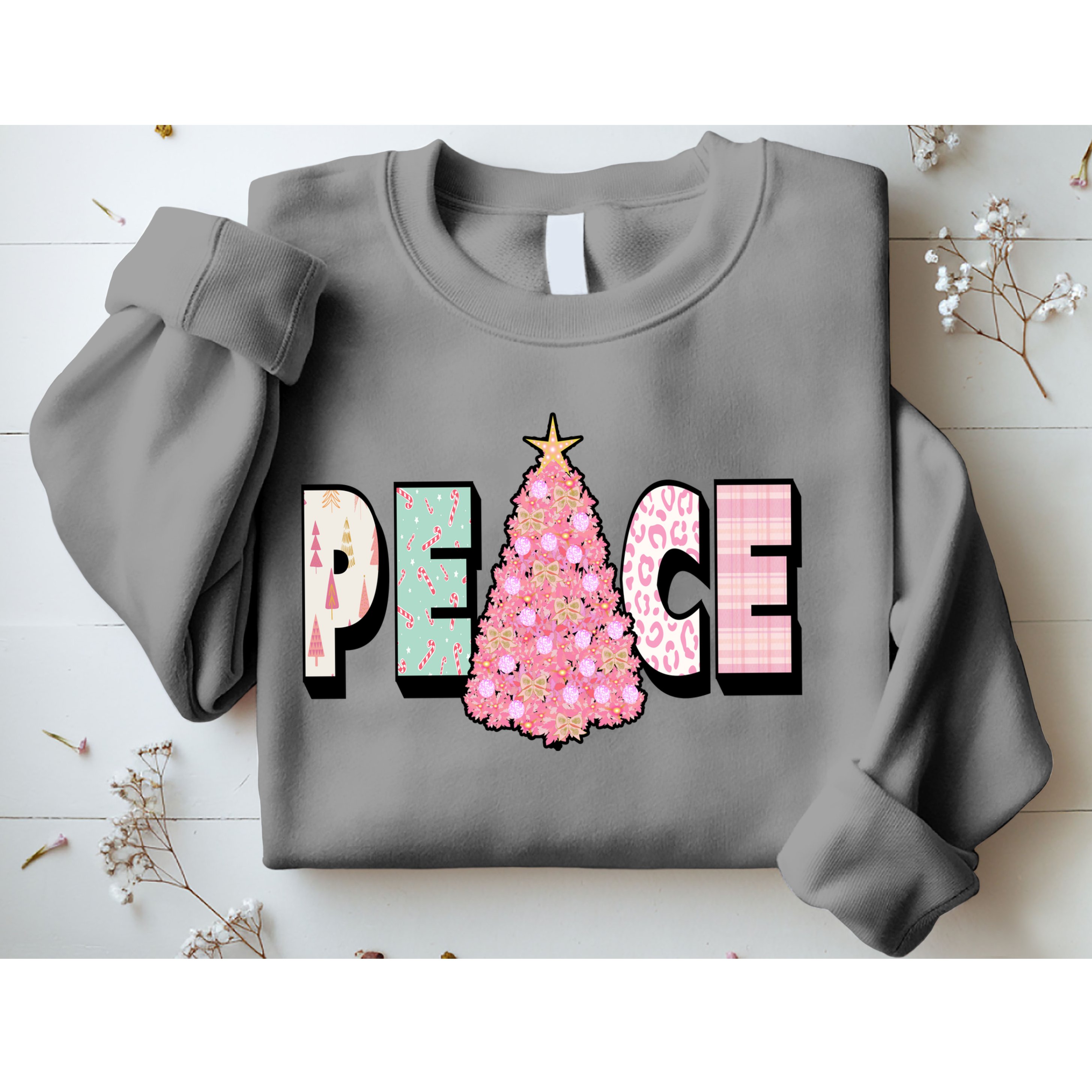 Peace Christmas Cute Holiday Gift Sweatshirt