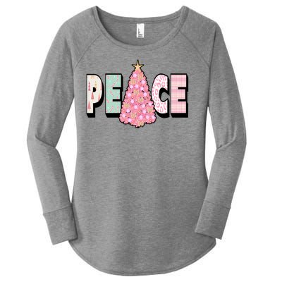 Peace Christmas Cute Holiday Gift Women's Perfect Tri Tunic Long Sleeve Shirt