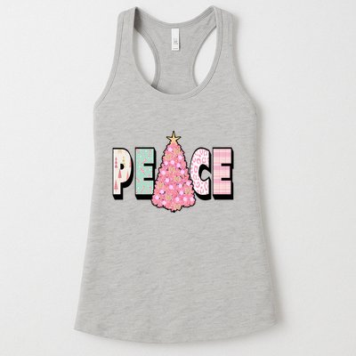 Peace Christmas Cute Holiday Gift Womens Tank Top